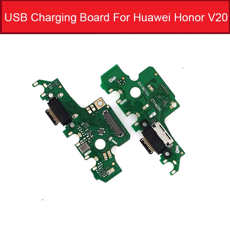 Зарядное устройство USB Jack Плата для Huawei Honor 8 Lite Pro 9 9i 10 20 20i Play V8 V9 V10 V20 зарядный порт Соединительная плата замена - Цвет: For honor v20