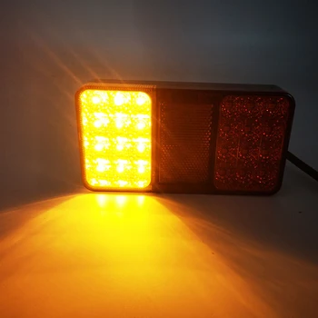 

2Pcs 12V 24V 24 LED Trailer Truck Rear Lights Brake Stop Tail Turn Indicator LED Lamps For Car Trailers Trucks Utes Boats
