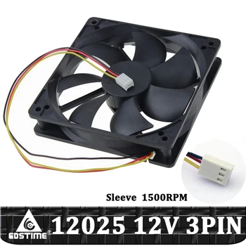 

Gdstime 120mm 5inch 120mmx120mmx25mm 12V PC Fan 3pin Coolig Fans For PC Case CPU Cooler High speed Chassis Radiator