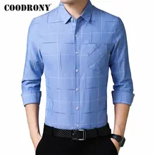 Бренд COODRONY, мужская рубашка, уличная мода, деловые повседневные рубашки с длинным рукавом, хлопковая рубашка, Мужская одежда, Camisa Masculina 96094