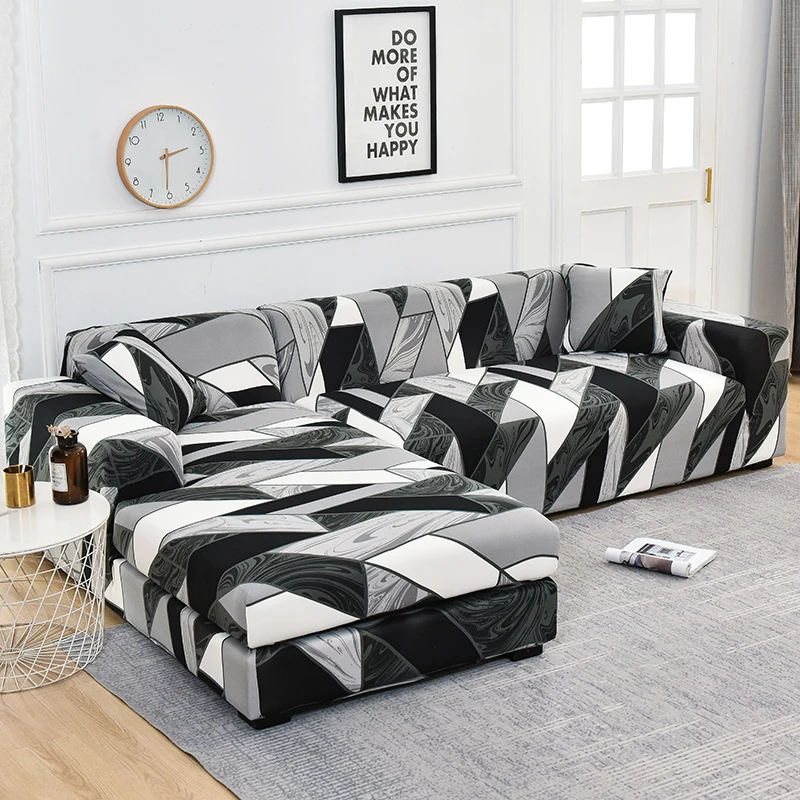 Sofa-Covers Longue Chaise Living-Room L-Shaped for Elastic Stretch-Corner Need Buy 2PCS