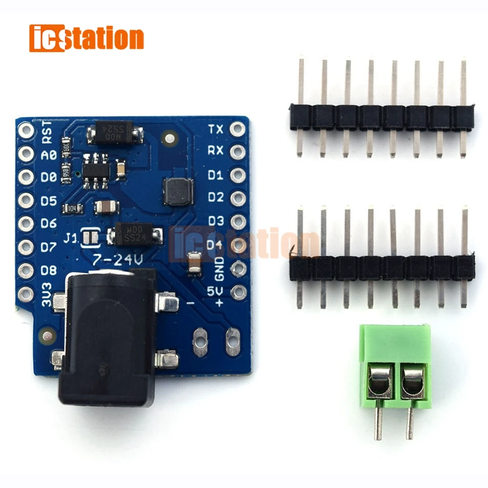 

DC Power Shield Module V1.1.0 For WEMOS D1 Mini Integrated Circuits