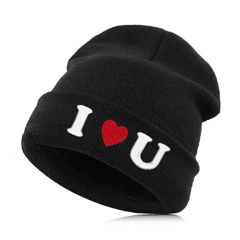 Шапка бини Skullie вязаная шапка носок зимне осенняя вышивка цитата слоган лозунг