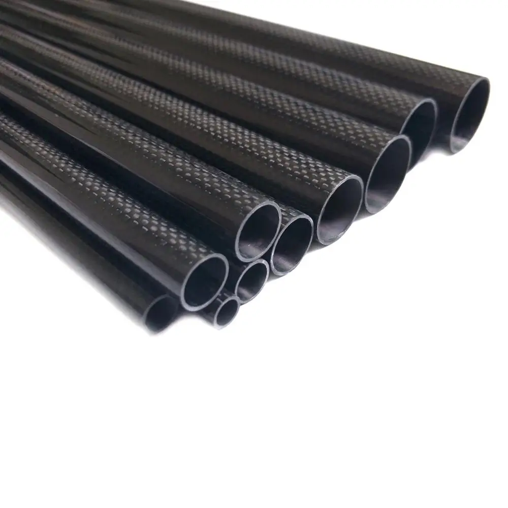Tube carbone tressé 8x6x1000mm (Taffetas 3k) R&G - Flash RC