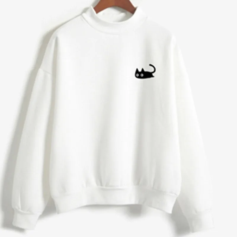 

cat embroidery sweatshirt streetwear womens clothing harajuku hoodie gothic pink clothing animal clothes casual plus size