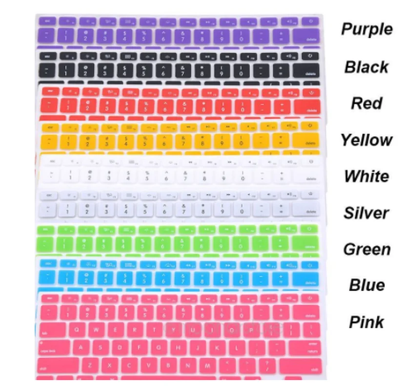 

Silicone Keyboard Cover Protector Skin for Apple Pro 13 15 17 Pro Air Soft keyboard stickers 4 Colors