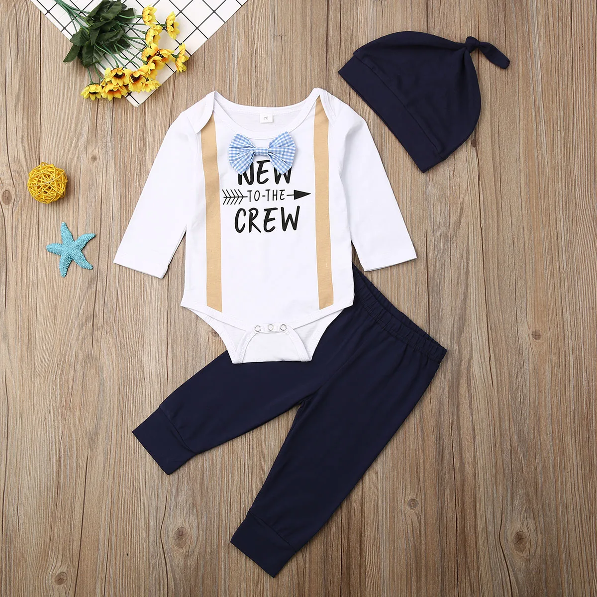 Официальная одежда для маленьких мальчиков, комплекты джентльменов, комбинезон с галстуком-бабочкой+ длинные штаны+ шапочка, 3 предмета, осенняя хлопковая одежда для маленьких мальчиков 0-18 месяцев