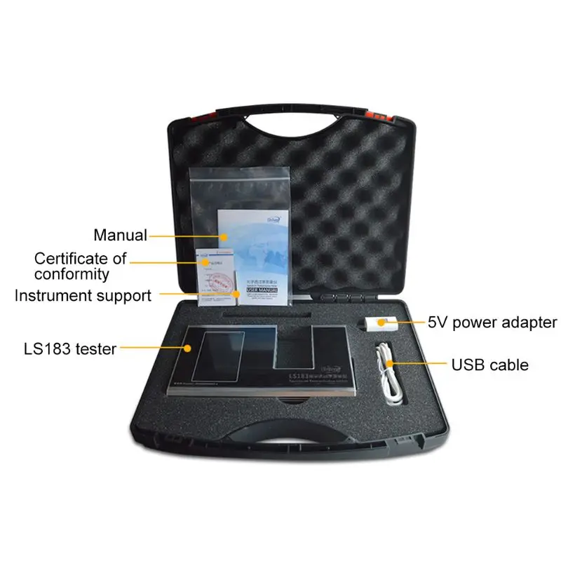 LS183 спектр передачи метр тестер для плёнки Стекло окно оттенок измерения ИК 950nm УФ 365nm VL 380-760nm 3 в 1 Функция