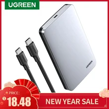 Ugreen hdd caso 2.5 6gbps sata para usb c 3.1 gen 2 disco rígido externo caixa de alumínio caso hd para sata disco rígido ssd hdd gabinete