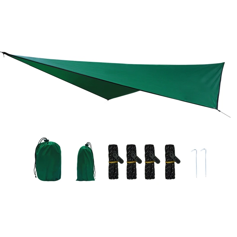 

TOP!-Waterproof Hammock Tarpaulin 360x290Cm Outdoor Camping Tent Sun Awning Camping Hammock Awning Outdoor Camping Canopy Weathe