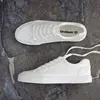 New Plain White Shoes Men's Laced Up Summer Canvas Sneakers Low Top Men Vulcanize Shoes Casual Sneakers Skateboard Shoes Autumn 3