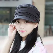 Модная однотонная Кепка с козырьком в стиле милитари, осенняя и зимняя винтажная Лоскутная Кепка, берет для женщин, английский стиль, теплая Кепка, головной убор, хит