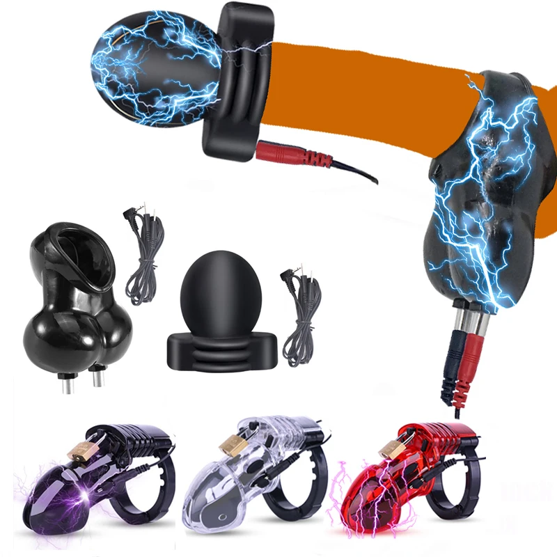 Electro sex toys electric sex toys penis rings electric shock glans trainer massage cup penis stimulator cock rings scrotum bound sleeves male chasity cock cage bdsm sex toys