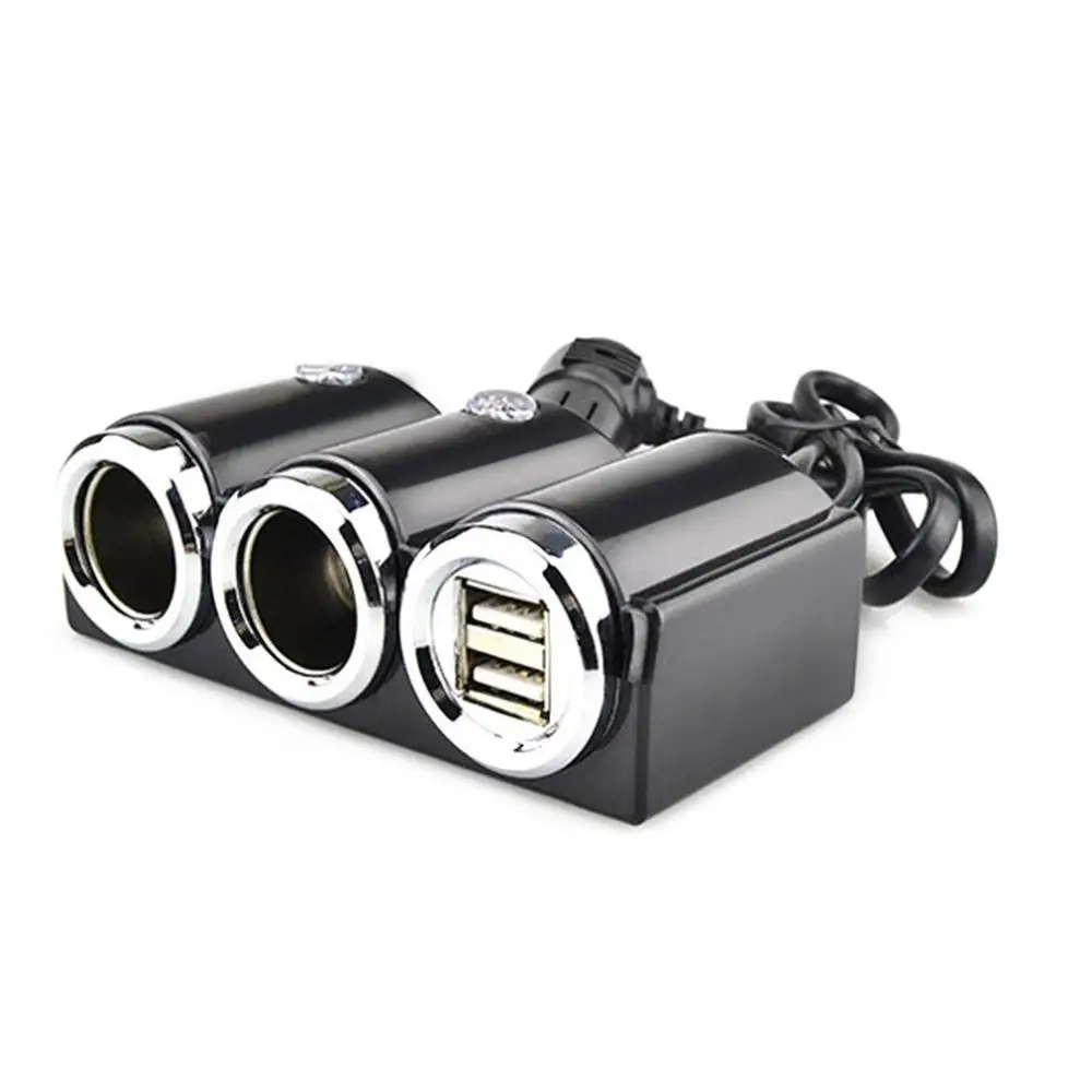Universal Car One For Two Cigarette Lighter Independent Switch Car Charger Car Dual USB Charger Car Charger