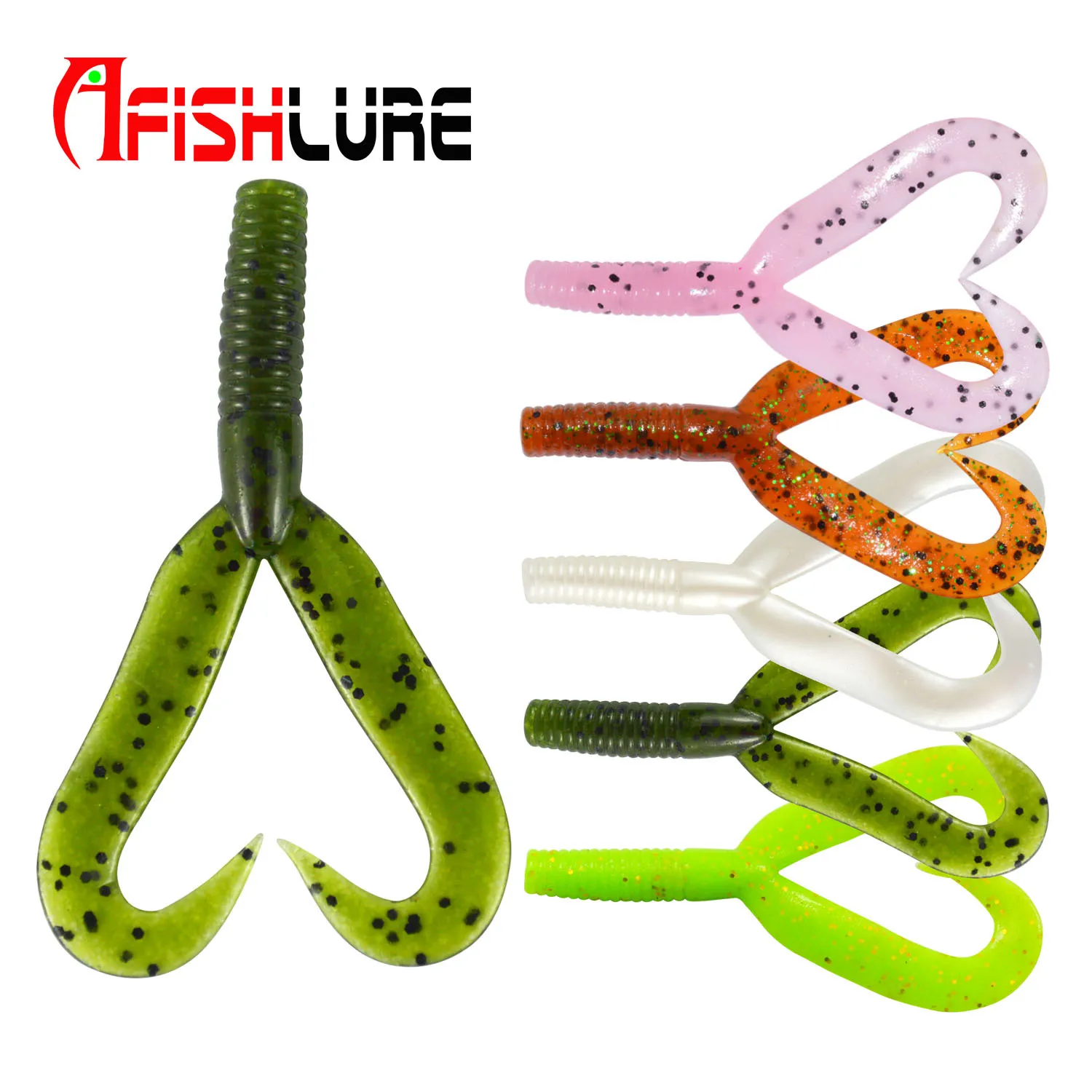 

Afishlure Lure Fishing Jighead Worms Soft Bait 75mm/3.5g 3" Artificial Bait Plastic Worms Pesca Swimbait Texas Rig