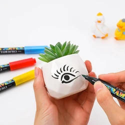 Haile – stylo marqueur en céramique haute température, 24 ou 12 couleurs, pointe de pinceau, pour peinture acrylique permanente, pour bois, tasse, fournitures de peinture en verre 