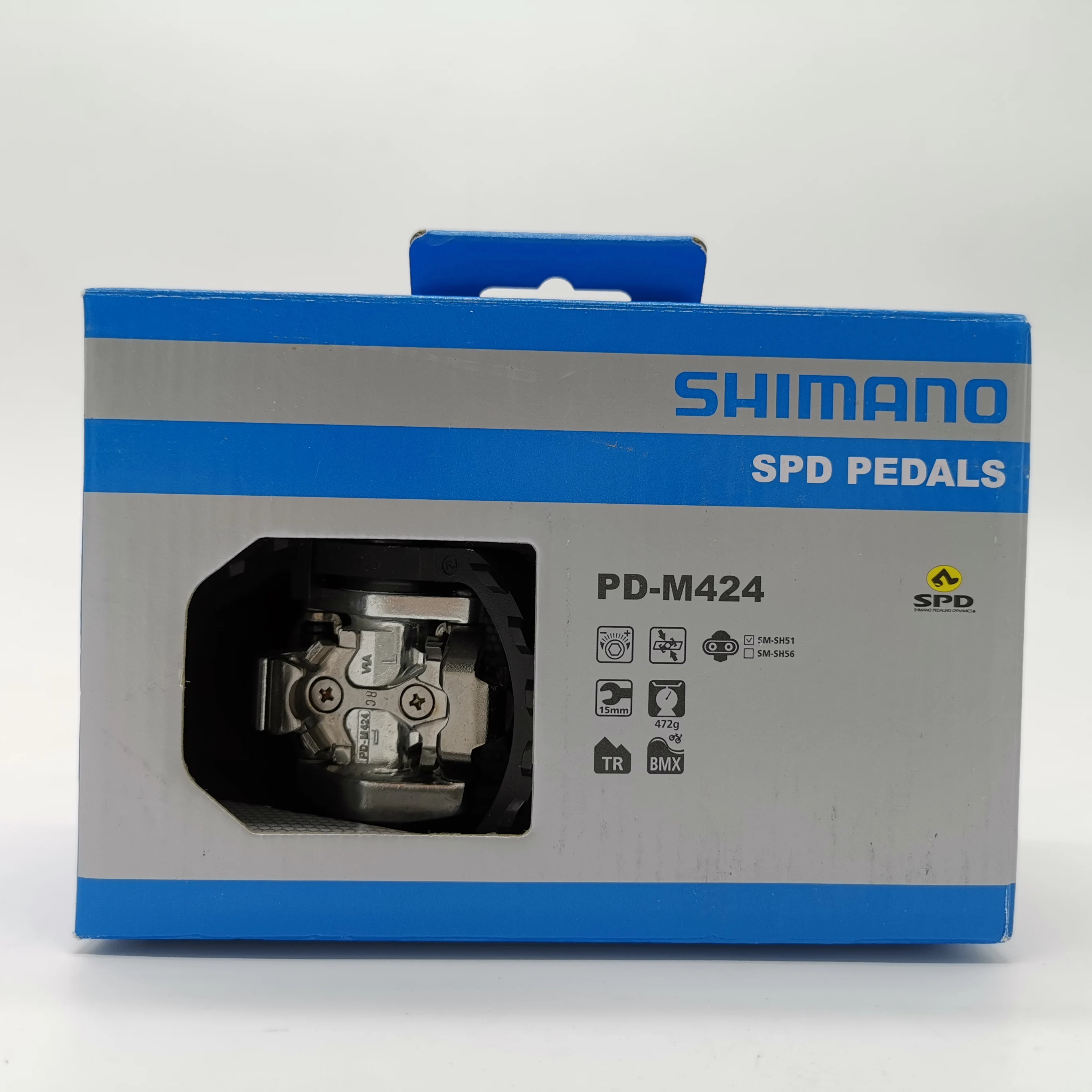 Shimano, PD-M424, для горного велосипеда, самофиксирующаяся педаль, без клипса, MTB, педаль для велосипеда, SPD, педали, шипы, запчасти для велосипеда