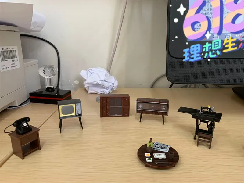 6 шт. 4-6 см Diorama японский Showa 1930S винтажная миниатюрная мебель модель украшения не характер изысканное украшение сцены