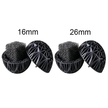 

New 100pcs Aquarium Bio Balls Fish Tank Filters Black 16MM/26MM Accesorios Acuarios Peces