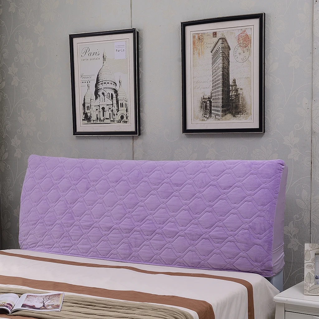 Thicken Stretch Bed Headboard Slipcover Protector Solid Color Dustproof Cover Bedside Bedroom Decorative Protectors