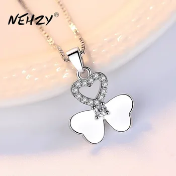 

NEHZY 925 Sterling Silver Necklace Pendant Fashion Jewelry New Woman High Quality Flower Crystal Zircon Necklace Length 45CM