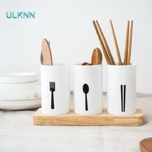 Японский стиль палочки для еды трубки кухонные стеллажи ящик для хранения ложек Посуда трубка для хранения дружественная творческая вилка ложка стойка