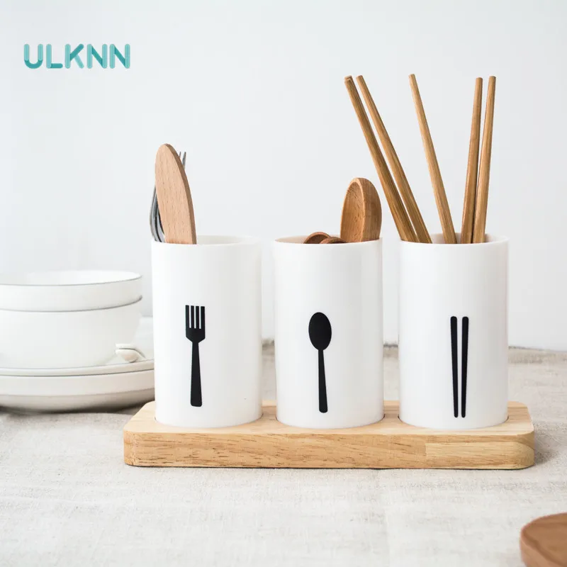 

Japan Style Chopsticks Tube Kitchen Racks Spoon Storage Box Tableware Storage Tube Friendly Creative Fork Spoon Rack