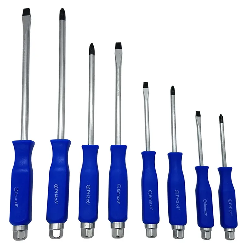 

8pc Hammer Head Screwdriver set CRV Blade with Magnetic Tips Falt Phillips Screwdriver Tool Kit