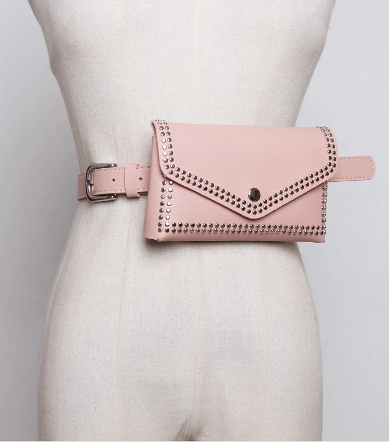 pink colour Новая мода лето осень металлическая пряжка заклепки Съемная искусственная кожа маленькая сумка Пояс ремни для женщин N779 - Цвет: pink colour
