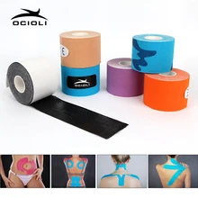 Спортивная кинезиологическая лента, 1 рулон, спортивная лента, ленточная лента, хорошее качество, футбольный наколенник, мышцы