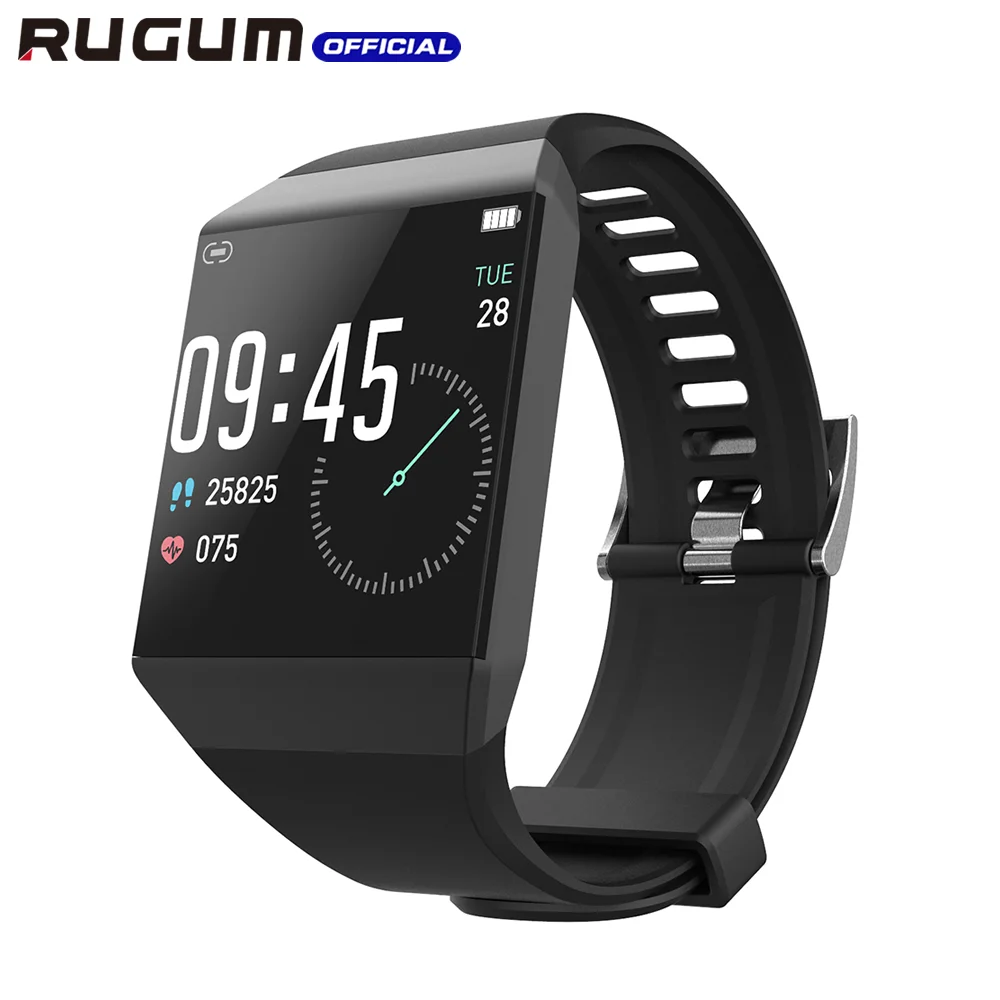 Мужские Смарт часы RUGUM Z2 водонепроницаемые спортивные с Bluetooth пульсометром и