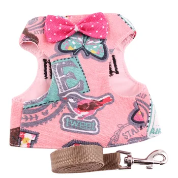 

Bow Tie Top Lucky Dog Chest Collar Nylon and Polyester Durable Pets Chest Strap Easier Adjust and Fashion Walking for Pets
