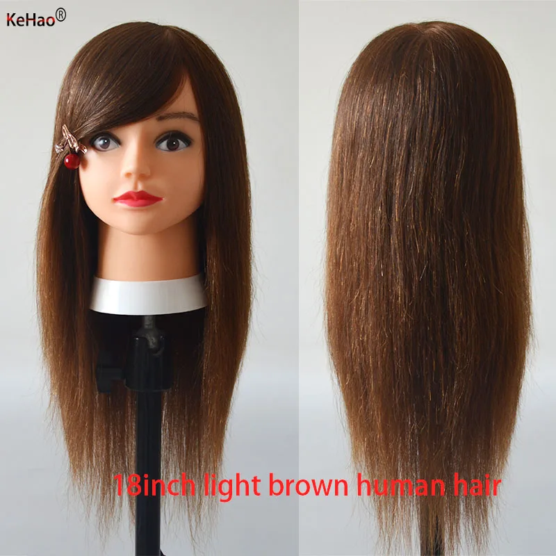 18inch light brown human hair