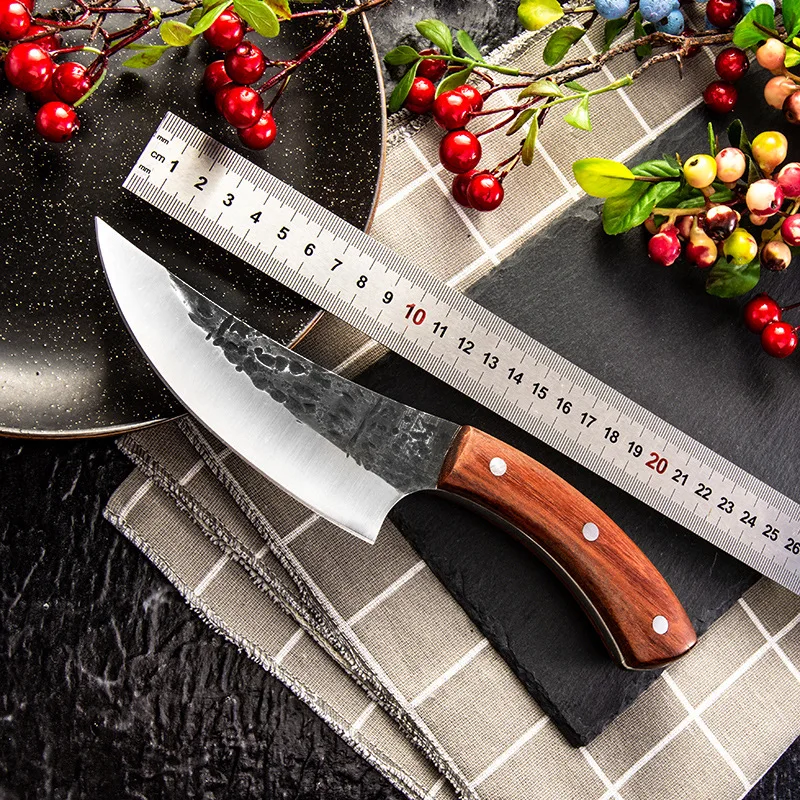 Billig Boning Messer Handgemachte Geschmiedet Gehämmert Chef Küche Messer BBQ Werkzeuge Metzger Fleisch Cleaver Outdoor Camping Gadgets Hause Kochen