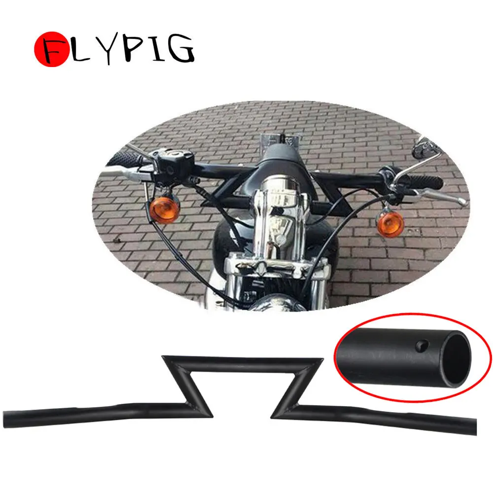Black25mm "& 7/8" руль мотоцикла для Harley-Davidson Honda Kawasaki Yamaha Suzuki Chopper Bobber универсальный высокое качество - Цвет: Black25mm