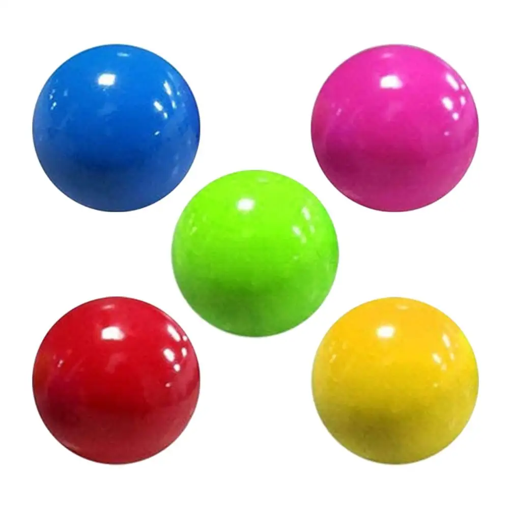 

Sticky ball pressure toy target ball 5 adult children glued ball decompression toys 5 sets