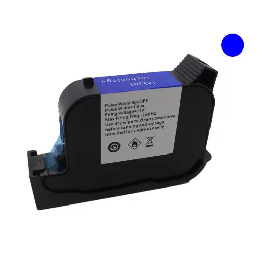 P127 быстросохнущие пигментные чернила струйный картридж для Smart Handy струйный Q R код принтер 600 dpi высота печати 1/" 12,7 мм - Цвет: Dye Based Blue