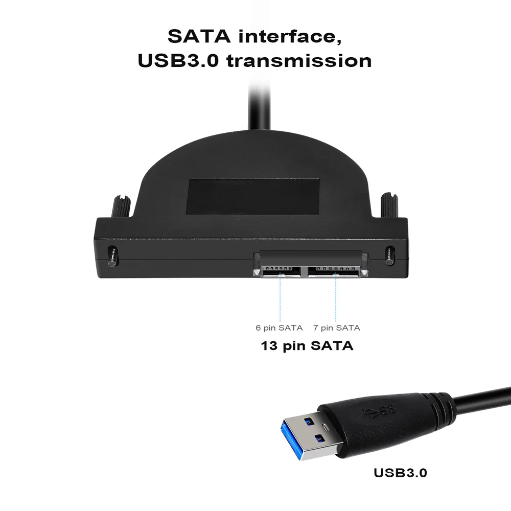 Кабель DeepFox USB 3 0/USB 2 0 SATA кабель для CD/DVD ROM оптического привода адаптер ПК ноутбука