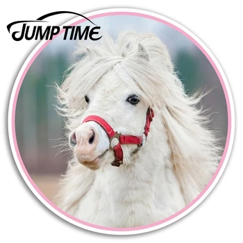 

Jump Time Cute Shetland Pony Vinyl Stickers Horse Sticker Laptop Luggage Car Assessoires Window Decals Car Wrap DIY