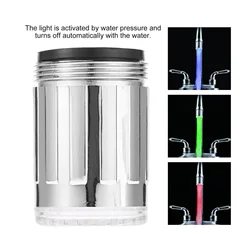2022NEW 7Color Creative LED Light Water Faucet Tap Glow Lighting Shower Spraying Faucet Luminous Faucet Nozzle Head for Kitchen