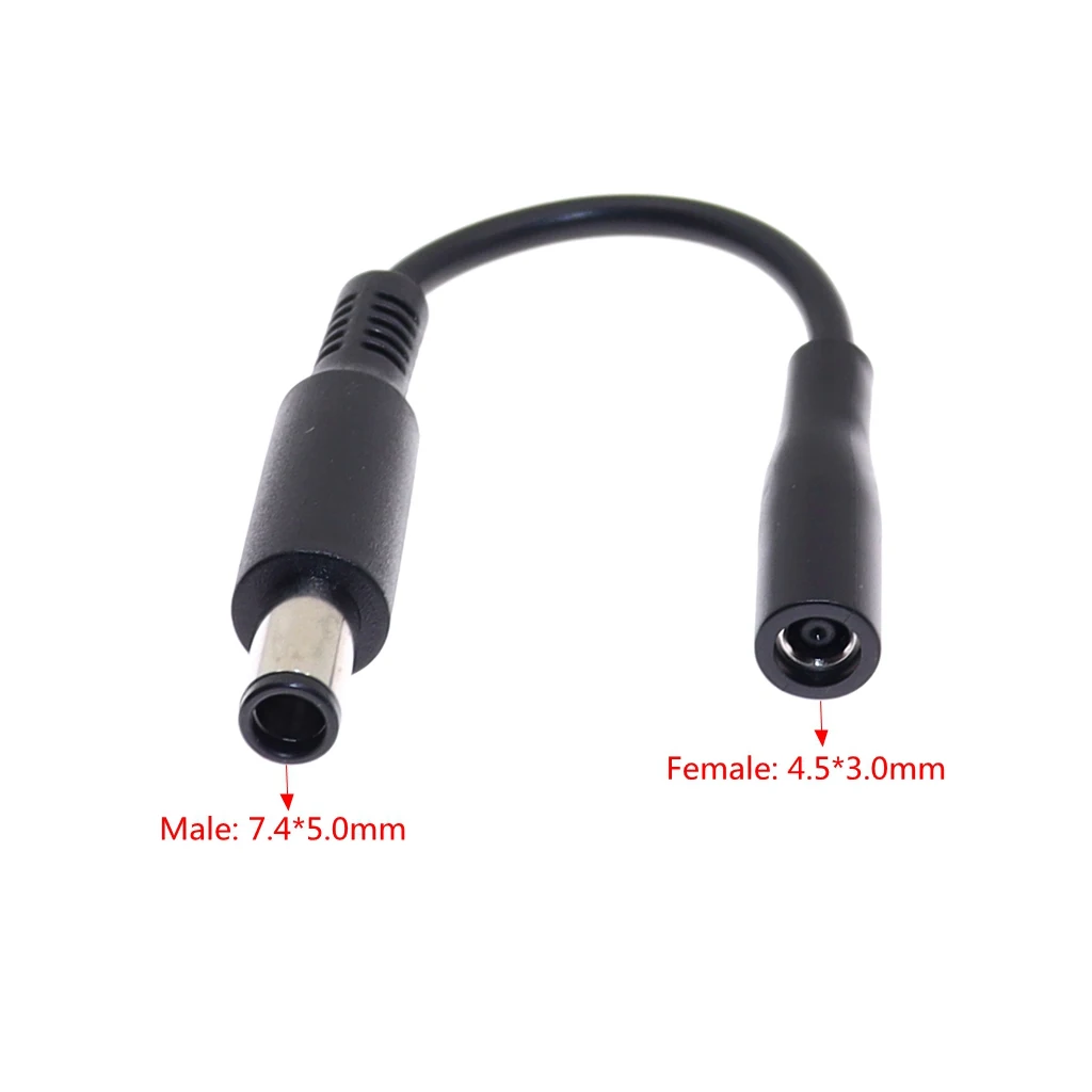 4.5x3.0mm Female to 7.4x5.0mm Male Plug Converter Dc Power Adapter Connector Laptop Charging Cable for Dell Notebook Charger