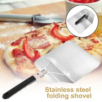 

Stainless Steel Kitchen Tool Pizza Peel Baking Cheese Paddle Shovel Peels
