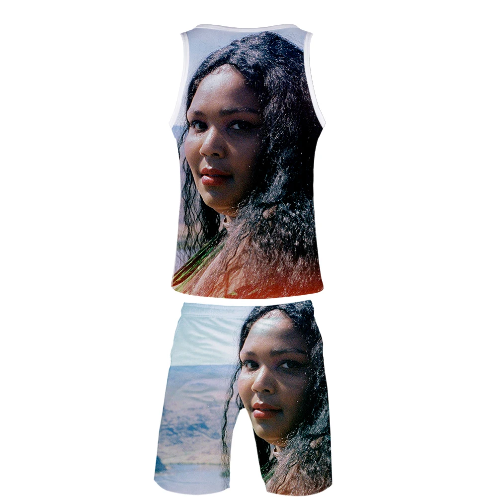 LIZZO Лето хип хоп одежда для баскетбола 3d графический жилет мужской комплект костюм для мужчин шорты наборы без рукавов и