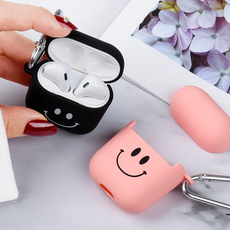 Мягкий силиконовый чехол Mini для Apple Airpods 2, защитный чехол для air pods, чехол, беспроводная Bluetooth гарнитура, аксессуары, мультфильм