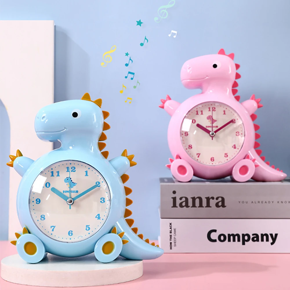  Reloj despertador para niños con dinosaurio, reloj