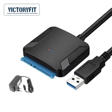 

3.5 Inch SATA Hard Drive Cable Adapter, 5Gbps High Speed, With 12V 2A Plug, Compatible With 2.5 HDD SSD, for Windows 7 8 10 2000