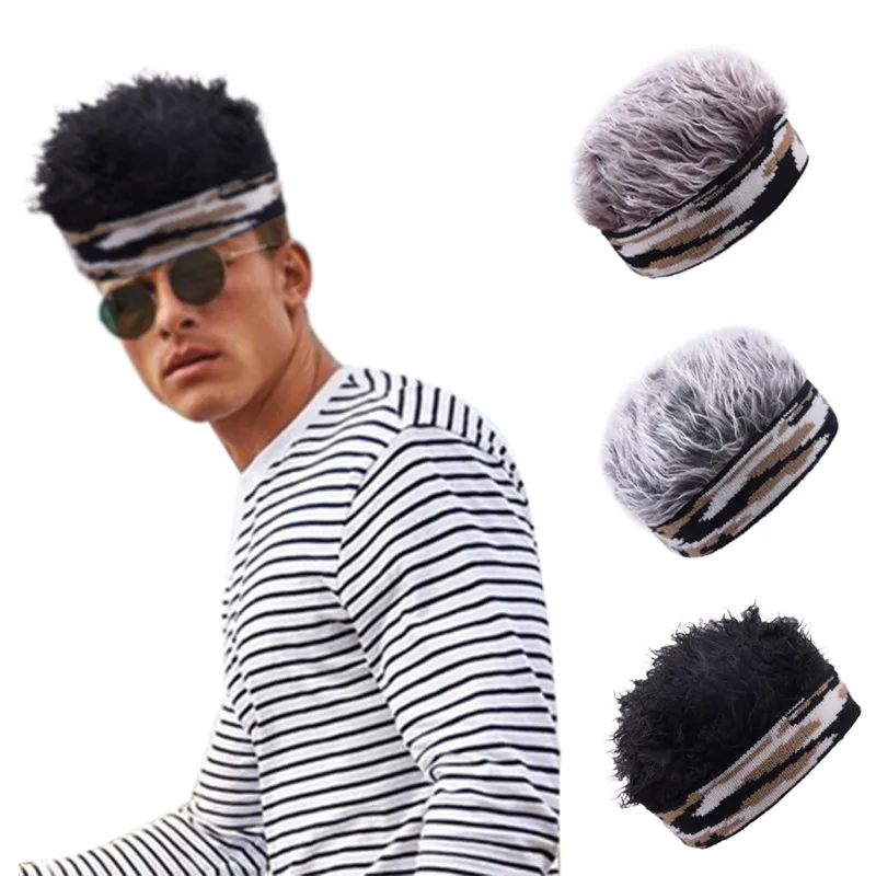 

Cool Unisex Wig Hat Novelty Hair Visor Sun Cap Wig Peaked Adjustable Baseball Hat With Fake Hair Toupee Funny Hair Snapback Hat