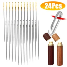 Blind-Needle Apparel-Sewing Threading Hand Stainless-Steel 12/24pcs Household