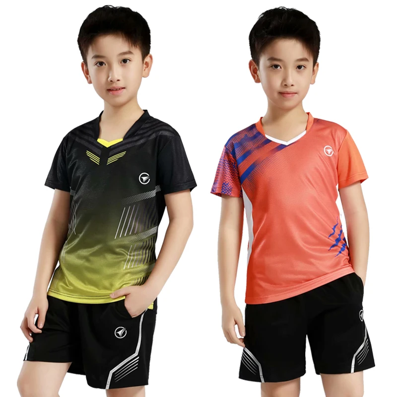 Badminton Set Children Sports Badminton sets for kids Boys Table Tennis Training suit Boys Tennis Shirts Girls Running t shirts with shorts