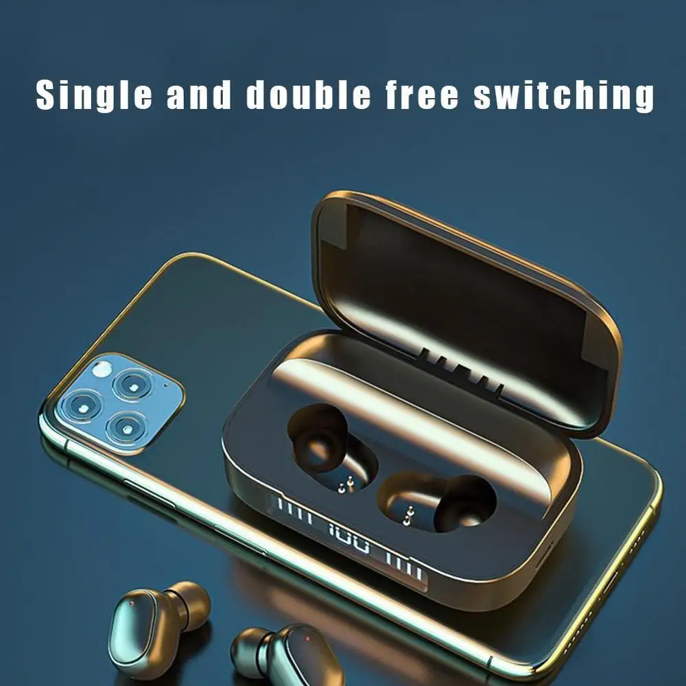 Wireless Bluetooth Earphone with Microphone Sports Wireless For Phone Control Waterproof Headsets Music Earbuds F9A5